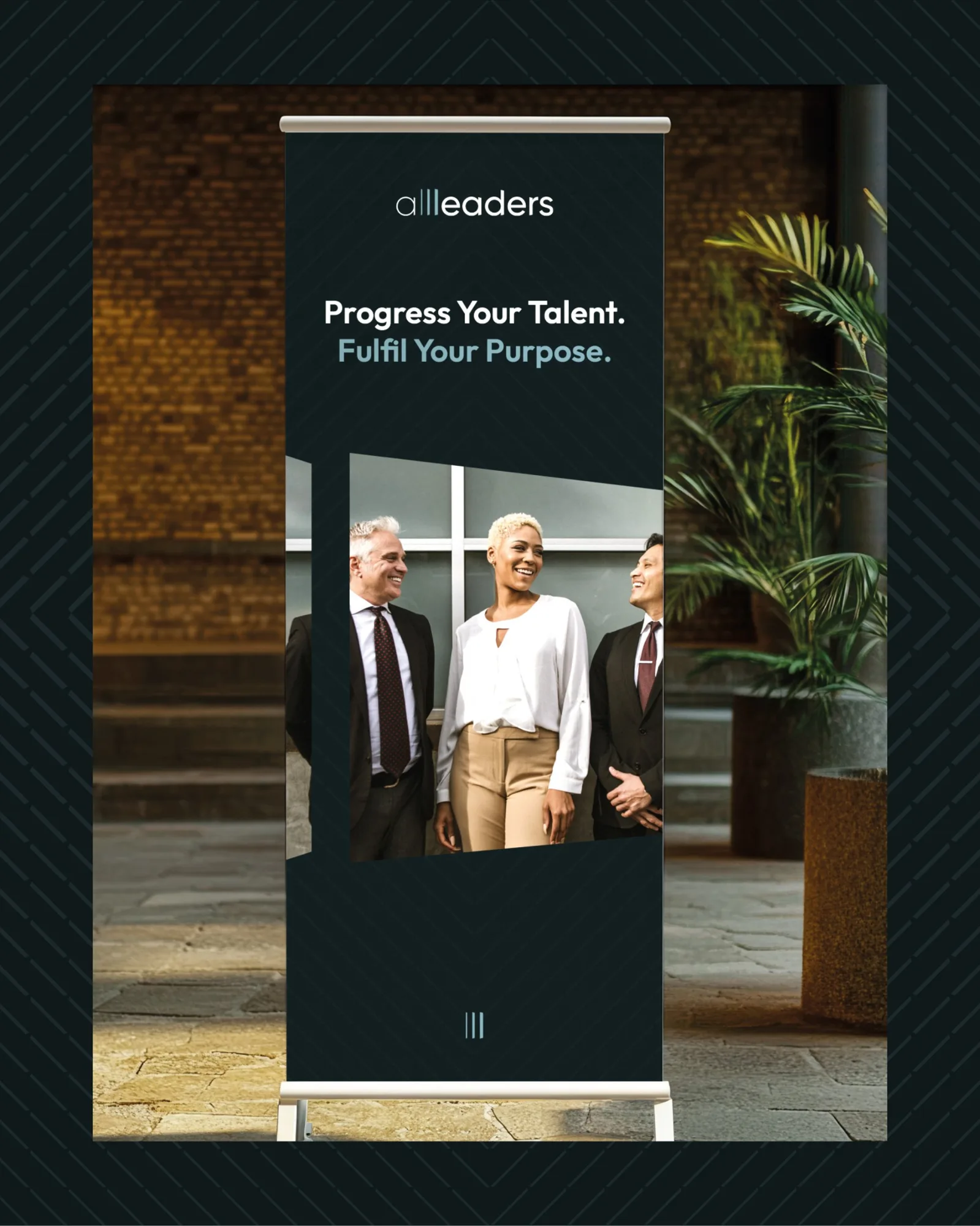 The roller banner: Progress Your Talent. Fulfil Your Purpose.