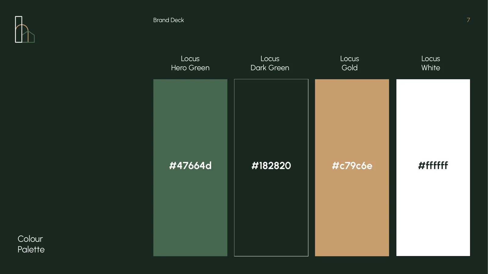 Hero green, deep green, gold and white